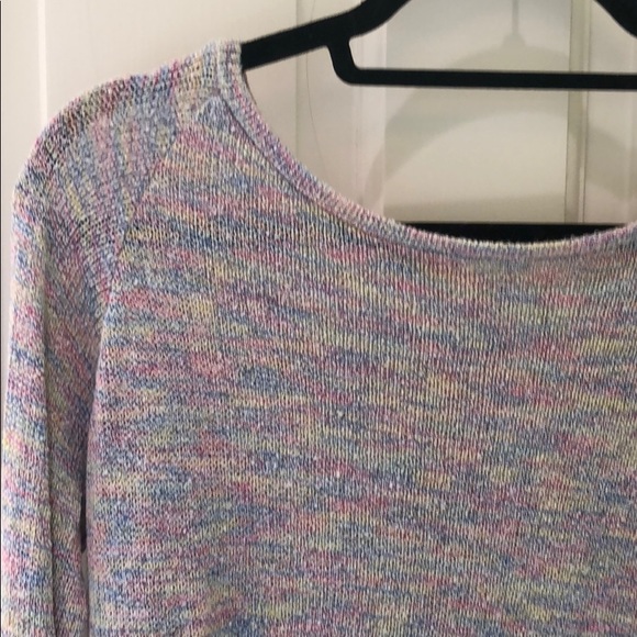 Subdued rainbow knit sweater - Picture 2 of 4